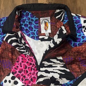 Vintage Hotdogger Colorful Animal Print Jacket, funkadelic, 90s puffer/pull over